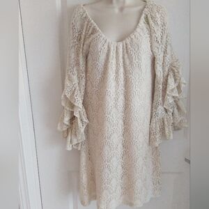 Boston Proper Cream Lace Dress